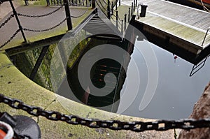 albert dock water reflection in liverpool