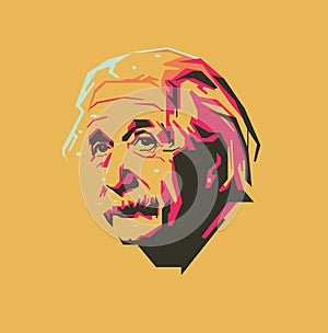 Albert Einstein vector Illustration portrait