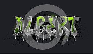 Albert Graffiti Name Design