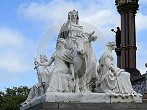 Albert Memorial - The allegorical sculpture of Europe, London, UK