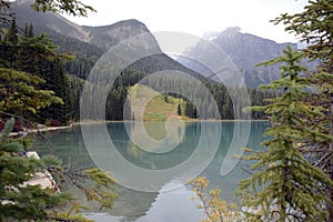 Alberta, Canada, Moraine, Glacial Lake photo