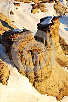 Alberta hoodoos field photo