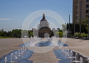 Alberta Legislature Building in Edmonton, Canada. Fountain