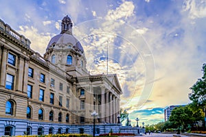 Alberta Legislature Building fountain photo