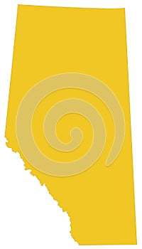 Alberta map - western province of Canada photo