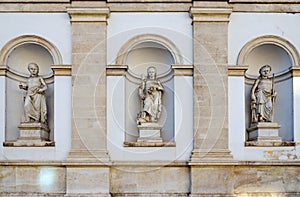 Albertina Gallery, Vienna, Austria. Architectural details of facade