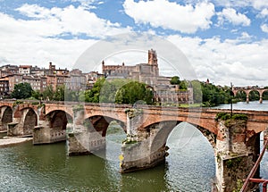 Albi located on the river Tarn
