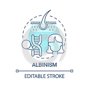 Albinism blue concept icon