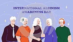 Albinism international day vector poster