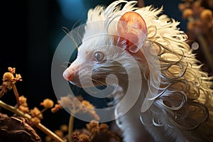 Albino animals Lack of pigment in the skin and its appendages, in the iris and pigmented membranes of the eyes white