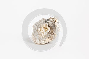 Albite ore on a white background photo
