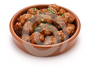 Albondigas, spanish small meatballs photo