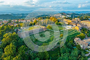 Albornoz fortress in Italian town Urbino photo