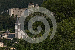 The Albornoz rocca and the cathedral of Spoleto photo