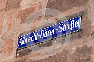 Albrecht Durer street in Nuremberg