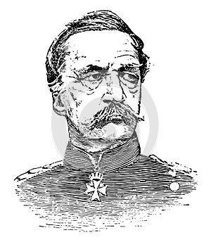 Albrecht von Roon, vintage illustration