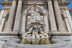 Albrechtsbrunnen, also known as Danubiusbrunnen, Vienna, Austria