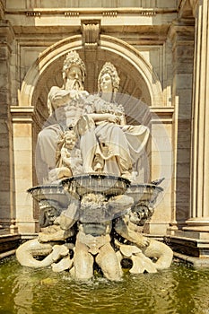 Albrechtsbrunnen, also known as Danubiusbrunnen, Vienna, Austria