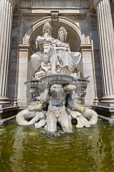 Albrechtsbrunnen, also known as Danubiusbrunnen, Vienna, Austria