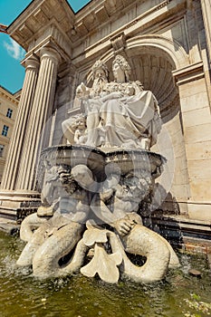 Albrechtsbrunnen, also known as Danubiusbrunnen, Vienna, Austria