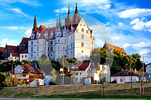 Albrechtsburg and Meissen Cathedral on the Elbe river, Meissen, Germany