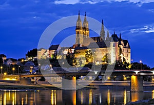 Albrechtsburg in Meissen at night