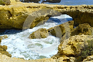 Albufeira Auramar Beach coastal erosion