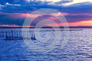 Albufera sunset lake park Valencia el saler Spain
