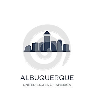 albuquerque icon. Trendy flat vector albuquerque icon on white b