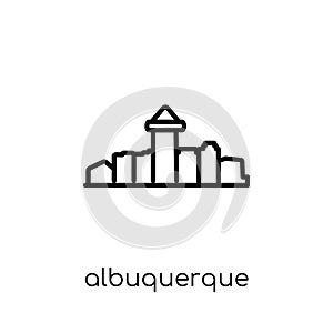 albuquerque icon. Trendy modern flat linear vector albuquerque i