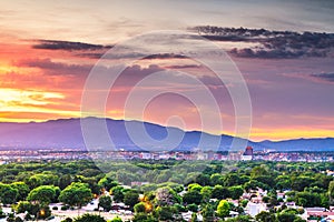 Albuquerque, New Mexico, USA downtown cityscape