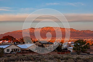 Albuquerque and the Sandia Mountains photo