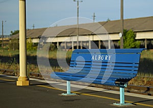 Albury train station seat