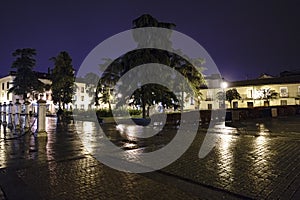 Alcala de Henares, madrid, espaÃÂ±a. 28 de noviembre de 2017: Plaza llamada 