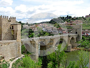 Alcantara Bridge is an arch bridge in Toledo, Spain, spanning the Tagus River.