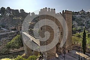 Alcantara Bridge in Toledo, Spain