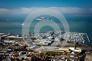 Alcatraz - famous prison in San Francisco county, US