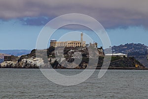 Alcatraz Island cloud background bay area