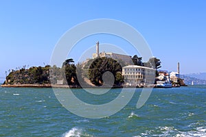 Back of Alcatraz island