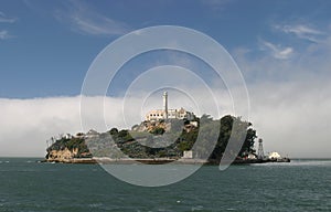 Alcatraz island and lighthouse