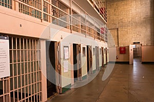 Alcatraz island prison interior celblock