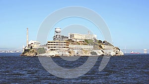 Alcatraz island by sea