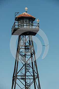 Alcatraz prison watch tower in San Francisco.