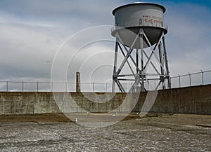 Alcatraz water tower, San Francisco Bay
