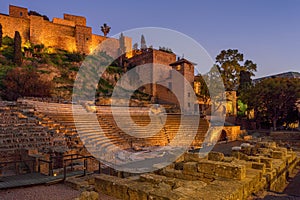 Alcazaba palace with ruins of roman theater, Malaga, Spain