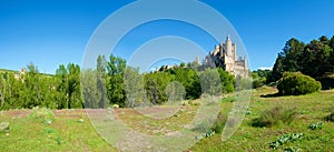 Alcazar castle in Segovia city, Spain