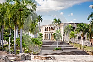 Alcazar de Colon, Diego Columbus residence situated in Spanish Square. Colonial Zone of the city, declared. Santo