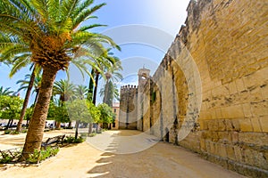 Alcazar de los Reyes Cristianos en het landschap van Cordoba, Sp