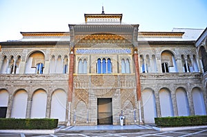 Alcazar Palace of Seville Spain. Mudejar Palace photo