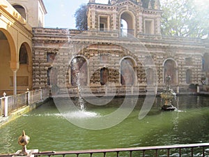 Alcazar of Seville, which is the royal palace in Spain